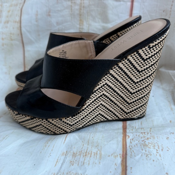 Nine West Hues Wedge Sandals | Size 8M | 5-Inch Heel | Platform Wedge Shoes - Picture 1 of 5